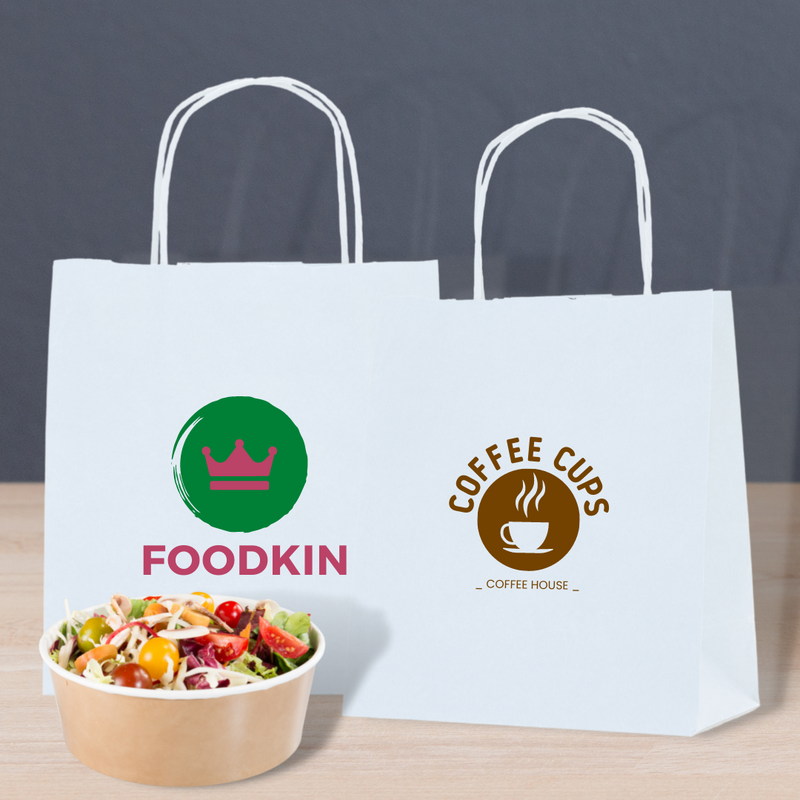 Twist Handle Paper Carrier Bags Printed Sample