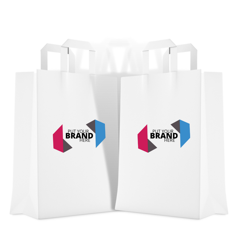 Tape Handle Paper Carrier Bags Printed Sample