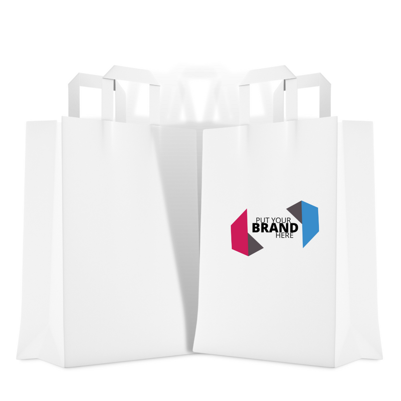 Tape Handle Paper Carrier Bags Printed Sample