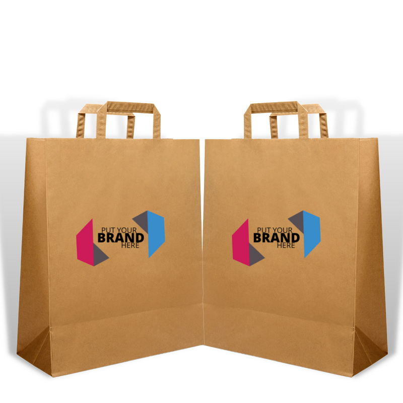 Tape Handle Paper Carrier Bags Printed Sample