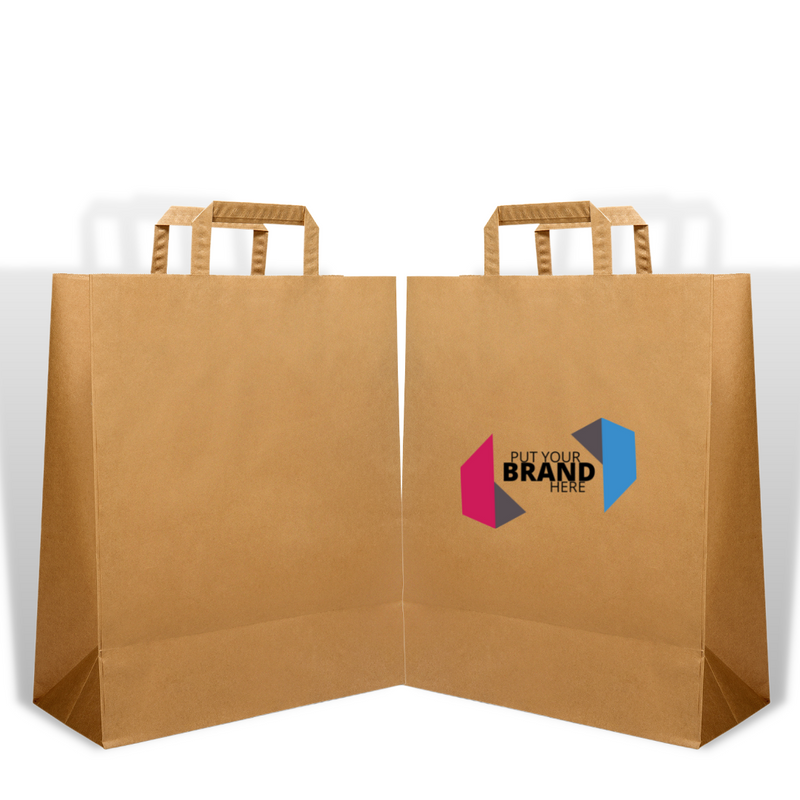 Tape Handle Paper Carrier Bags Printed Sample