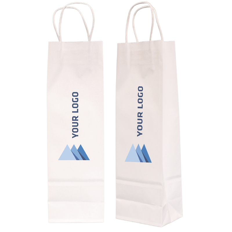 Wine Bottle Paper Carrier Bags Printed Sample