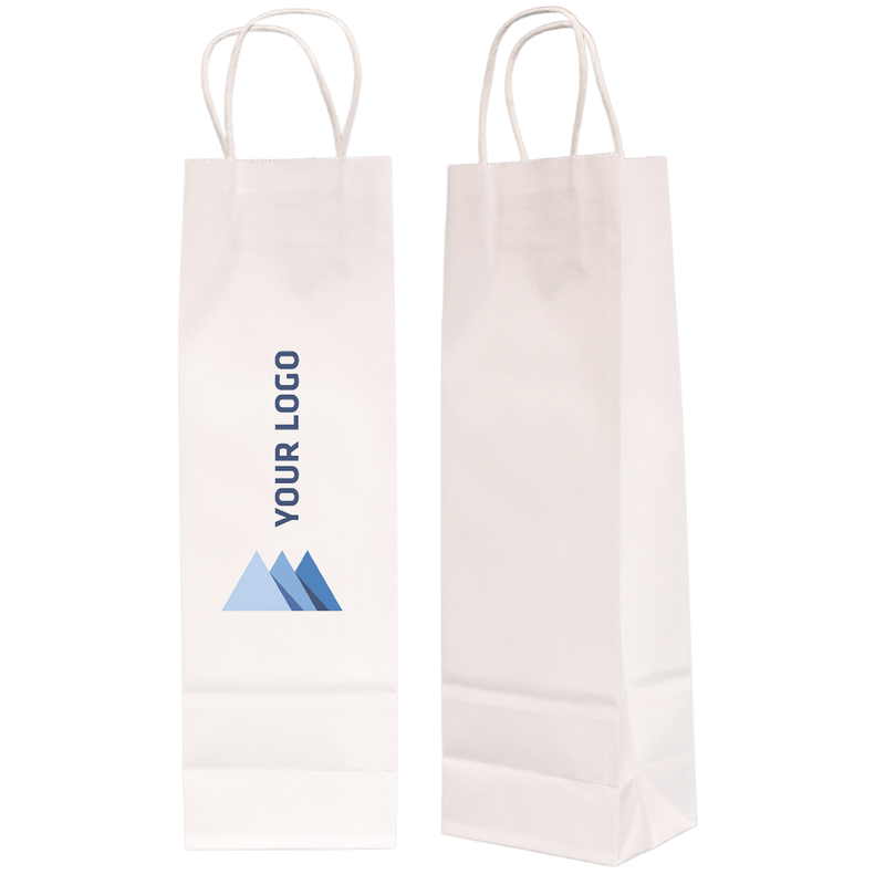 Wine Bottle Paper Carrier Bags Printed Sample